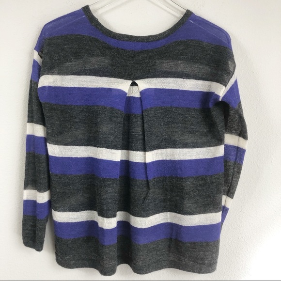 Joie | ‘Rosalie’ 100% Alpaca Sheer Striped Sweater - Picture 7 of 8